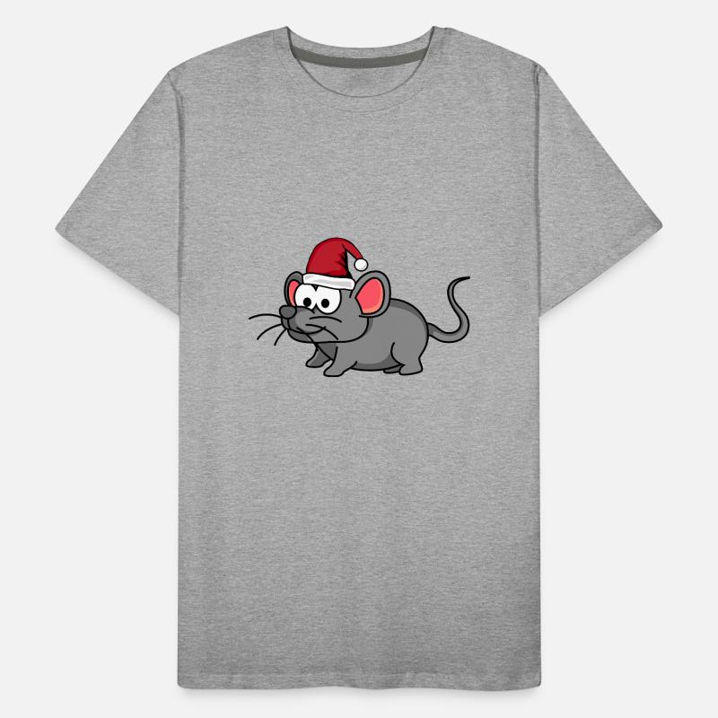 Mouse Comic Christmas Men's Premium Organic T-Shirt