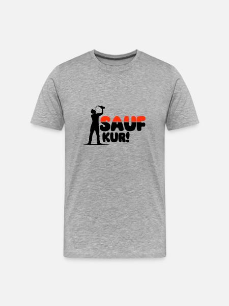 Sauf Kur Party - Men's Premium Organic T-Shirt - heather grey