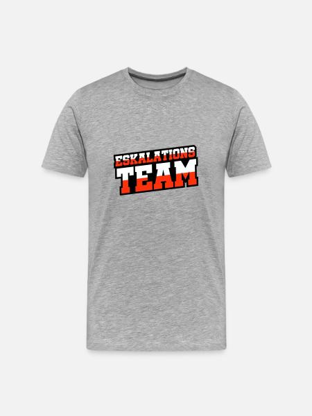 Eskalations Team - Männer Premium Bio T-Shirt - Grau meliert