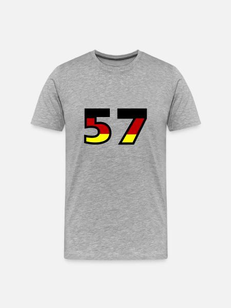 57 Number Germany Jersey - Men's Premium Organic T-Shirt - heather grey