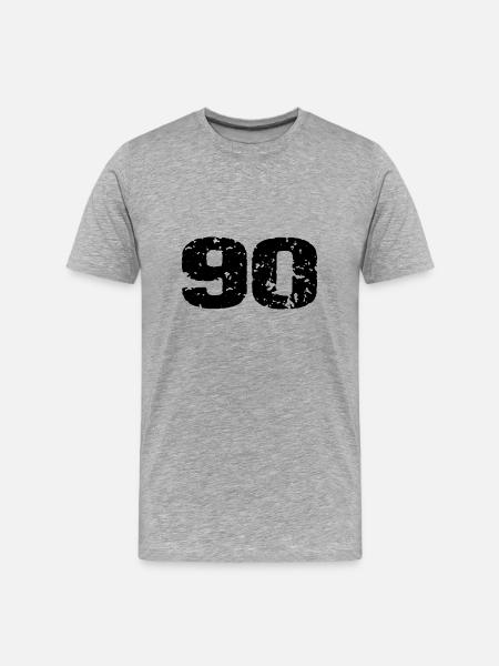 90 Number Leotard - Men's Premium Organic T-Shirt - heather grey