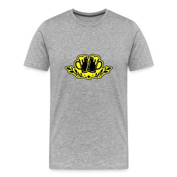 Beer Glass Beer Mug Beer - Men's Premium Organic T-Shirt - heather grey - Front - Damien (186cm)