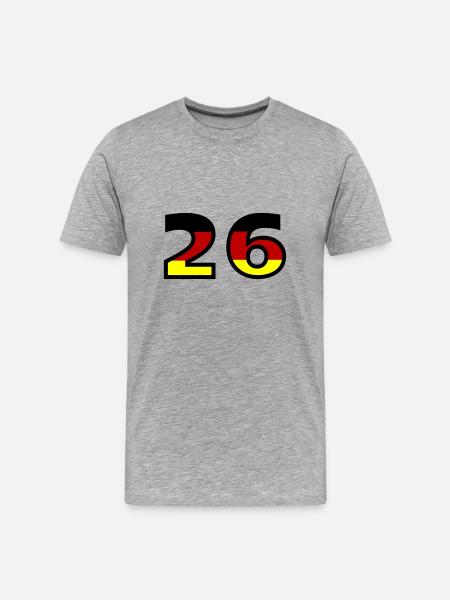 26 Number Germany Jersey - Men's Premium Organic T-Shirt - heather grey