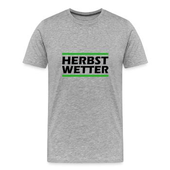 Herbst Wetter - Männer Premium Bio T-Shirt - Grau meliert - Vorne - Damien (186cm)
