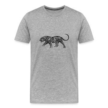 Tintenfisch Tribal Tattoo - Männer Premium Bio T-Shirt - Grau meliert - Vorne - Damien (186cm)