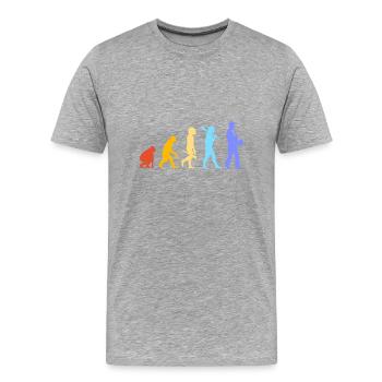 Saxophon Saxophonist - Männer Premium Bio T-Shirt - Grau meliert - Vorne - Damien (186cm)