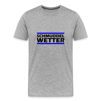 Schmuddel Wetter - Männer Premium Bio T-Shirt - Grau meliert - Vorne - Damien (186cm)