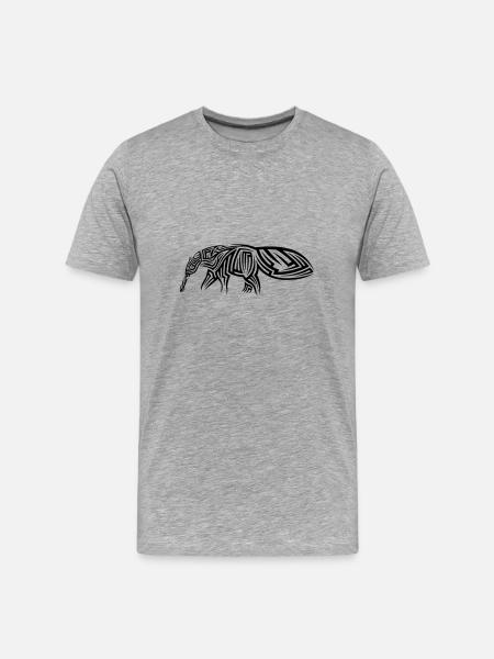 Anteater Tribal Tattoo - Men's Premium Organic T-Shirt - heather grey