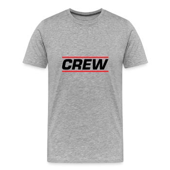 Conception de l’équipage - T-shirt bio Premium Homme - gris chiné - Devant - Damien (186cm)