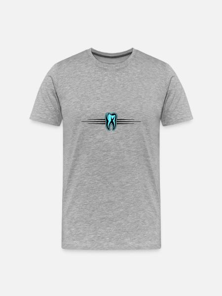 Tooth Icon Dentist - Men's Premium Organic T-Shirt - heather grey