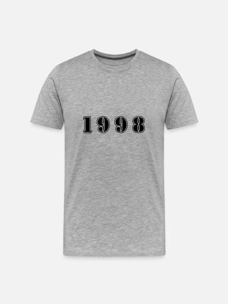 1998 year birthday - Men's Premium Organic T-Shirt - heather grey