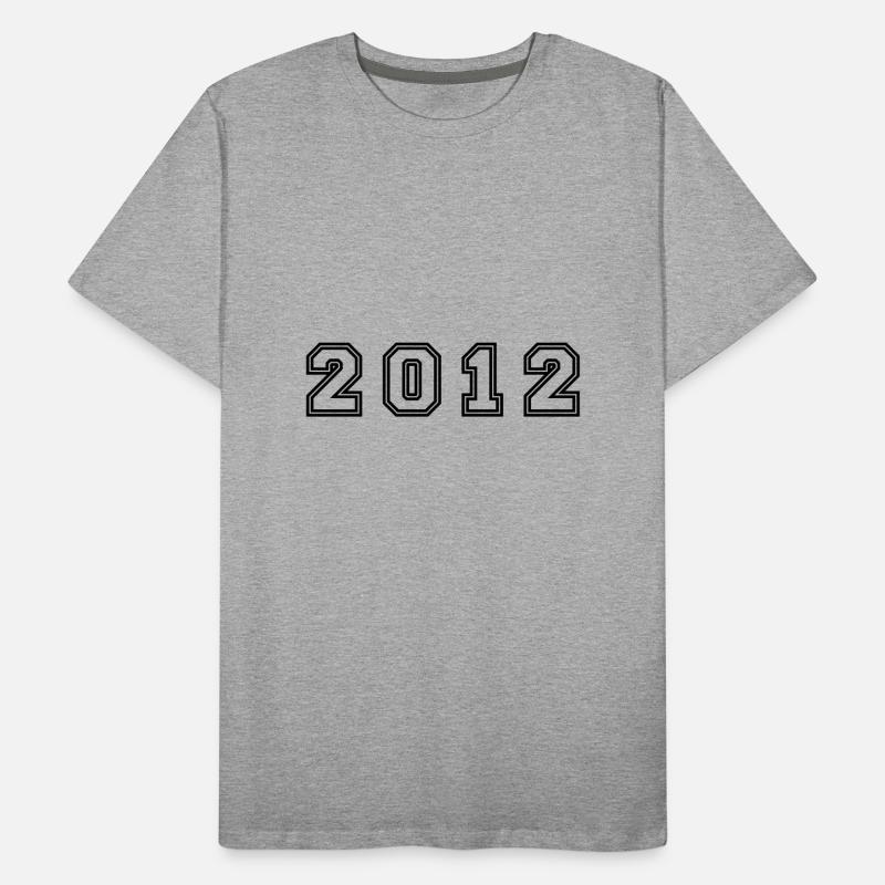 2012 Year Number Men's Premium Organic T-Shirt