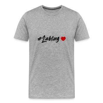 Darling Heart - Men's Premium Organic T-Shirt - heather grey - Front - Damien (186cm)
