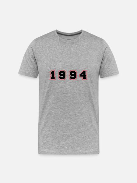 1994 Year Number - Men's Premium Organic T-Shirt - heather grey