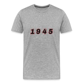 1945 Year Number - Men's Premium Organic T-Shirt - heather grey - Front - Damien (186cm)