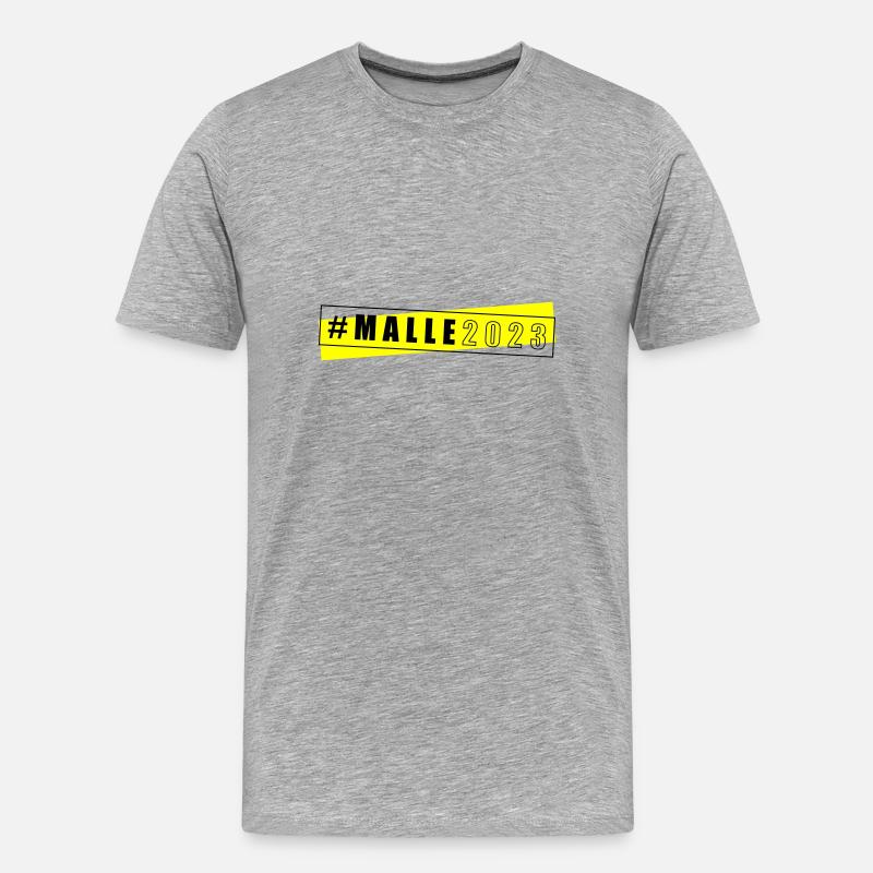 Malle 2023 Mallorca - Männer Premium Bio T-Shirt - Grau meliert