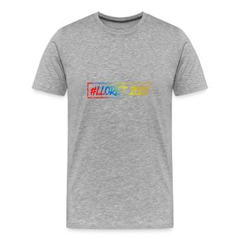 Lloret De Mar 2023 - T-shirt bio Premium Homme - gris chiné - Devant - Damien (186cm)