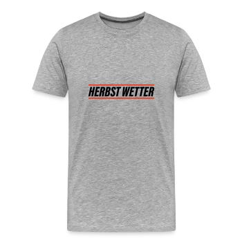 Herbst Wetter - Männer Premium Bio T-Shirt - Grau meliert - Vorne - Damien (186cm)