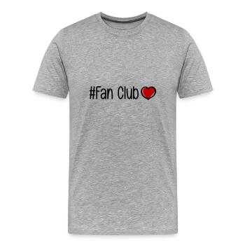 Coeur du Fan Club - T-shirt bio Premium Homme - gris chiné - Devant - Damien (186cm)