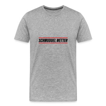 Schmuddel Wetter - Männer Premium Bio T-Shirt - Grau meliert - Vorne - Damien (186cm)