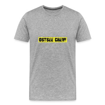 Équipage de la mer Baltique - T-shirt bio Premium Homme - gris chiné - Devant - Damien (186cm)