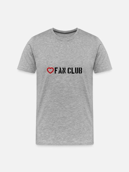 Fan Club Heart - Men's Premium Organic T-Shirt - heather grey