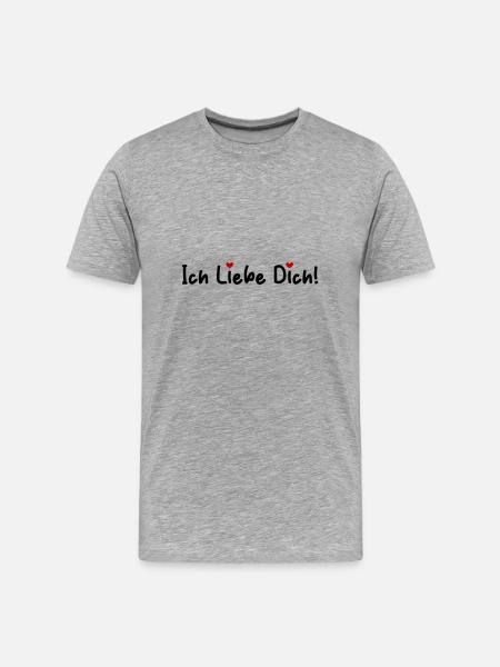 I Love You Valentine's Day - Men's Premium Organic T-Shirt - heather grey