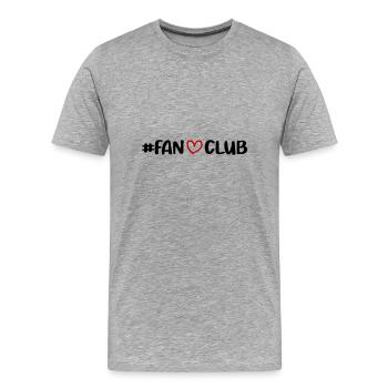 Coeur du fan club - T-shirt bio Premium Homme - gris chiné - Devant - Damien (186cm)