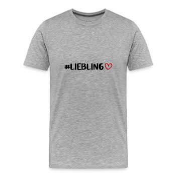 Darling heart - Men's Premium Organic T-Shirt - heather grey - Front - Damien (186cm)
