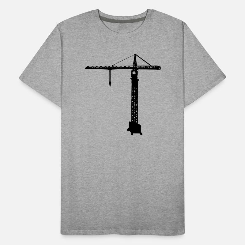 tower crane construction crane Men's Premium Organic T-Shirt