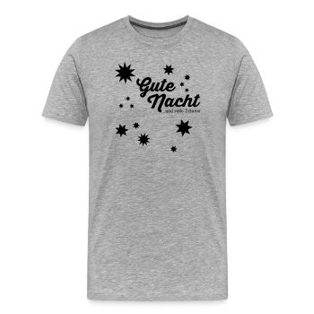 Gute Nacht Pfade - Männer Premium Bio T-Shirt - Grau meliert - Vorne - Damien (186cm)