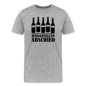 Junggesellenabschied - Männer Premium Bio T-Shirt - Grau meliert - Vorne - Damien (186cm)