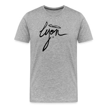 LYON - T-shirt bio Premium Homme - gris chiné - Devant - Damien (186cm)