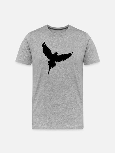 Vogel - Männer Premium Bio T-Shirt - Grau meliert