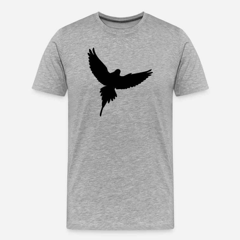 Vogel - Männer Premium Bio T-Shirt - Grau meliert