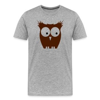 Chouette - T-shirt bio Premium Homme - gris chiné - Devant - Damien (186cm)