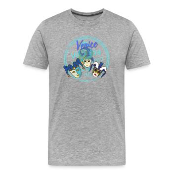 Venedig, Italien - Männer Premium Bio T-Shirt - Grau meliert - Vorne - Damien (186cm)