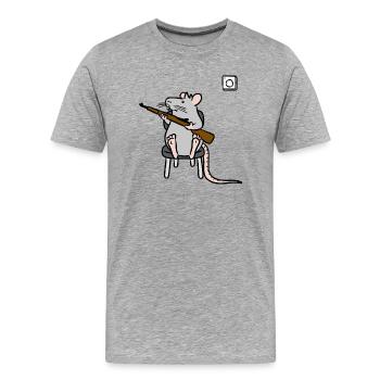 Don't touch that dial - Men's Premium Organic T-Shirt - heather grey - Front - Damien (186cm)