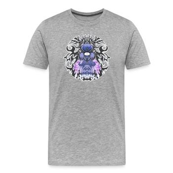 Taube Bizet - Männer Premium Bio T-Shirt - Grau meliert - Vorne - Damien (186cm)