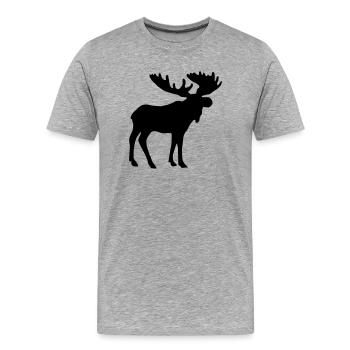 élan - T-shirt bio Premium Homme - gris chiné - Devant - Damien (186cm)