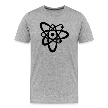 atom__f1 - Men's Premium Organic T-Shirt - heather grey - Front - Damien (186cm)