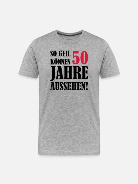 50_jahre - Männer Premium Bio T-Shirt - Grau meliert