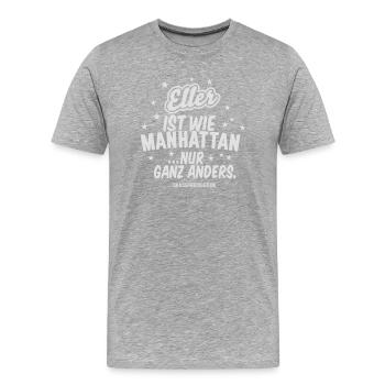 Düsseldorf Eller - Männer Premium Bio T-Shirt - Grau meliert - Vorne - Damien (186cm)