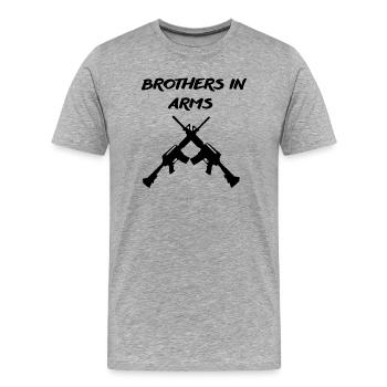 Fraternité d’armes. - T-shirt bio Premium Homme - gris chiné - Devant - Damien (186cm)