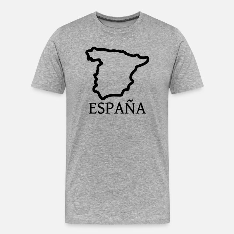 Espana - Männer Premium Bio T-Shirt - Grau meliert