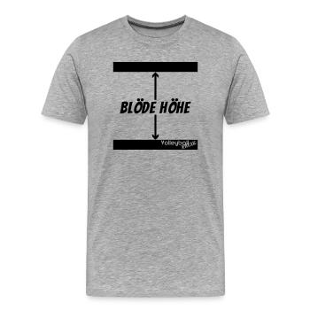 VolleyballFREAK beach blöde höhe-M - Männer Premium Bio T-Shirt - Grau meliert - Vorne - Damien (186cm)
