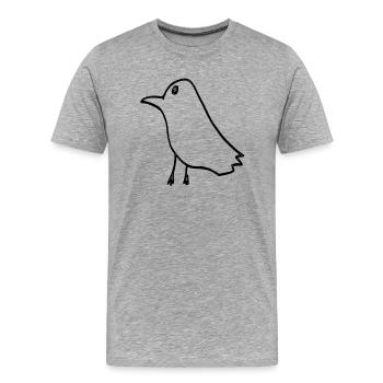 rabe - Männer Premium Bio T-Shirt - Grau meliert - Vorne - Damien (186cm)