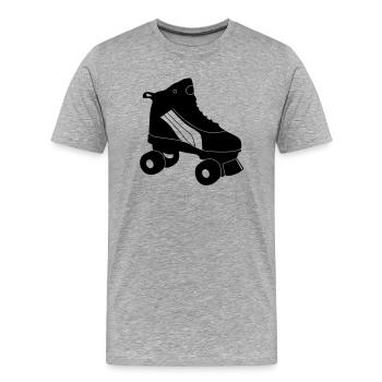 Roller - T-shirt bio Premium Homme - gris chiné - Devant - Damien (186cm)