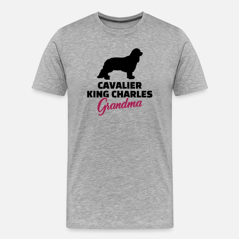 Cavalier King Charles - Männer Premium Bio T-Shirt - Grau meliert