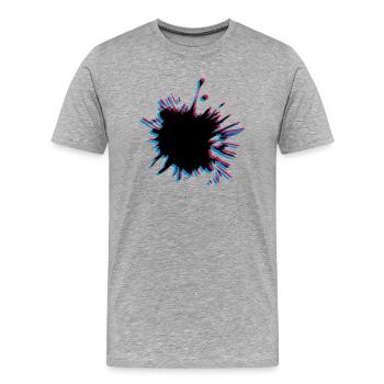 3D blob splashes - Men's Premium Organic T-Shirt - heather grey - Front - Damien (186cm)